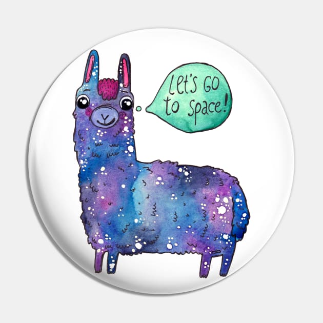 Space Llama Pin by Tania Tania