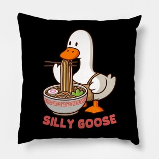 Silly Goose Eating Ramen Pillow