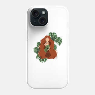 Abstract Portrait Illustration, Plant lady art 1.2 Phone Case