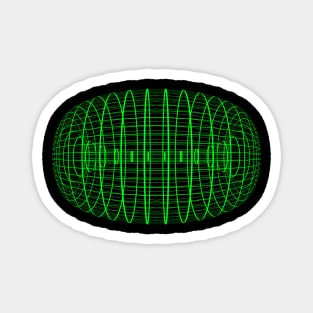 Green Wireframe Ellipse Magnet