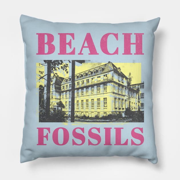 listen to beach fossils fanwork Pillow by psninetynine