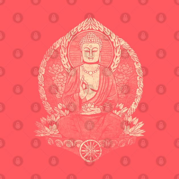 Siddhartha Gautama Buddha Grunge Halftone by GAz