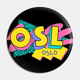 Oslo, Norway Retro 90s Logo Pin