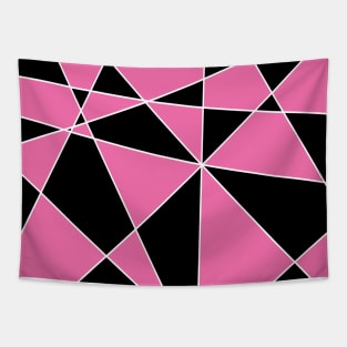 Pink And Black Pattern Tapestry