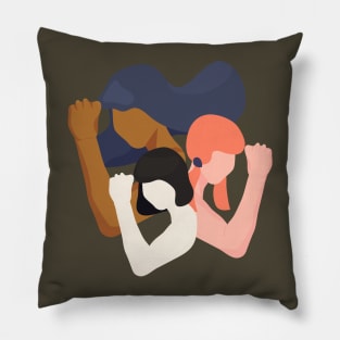 Girl and Woman Power Diversity Pillow