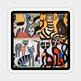 Picasso paintings of cats Magnet