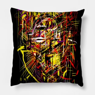 Maya King - abstract face Pillow