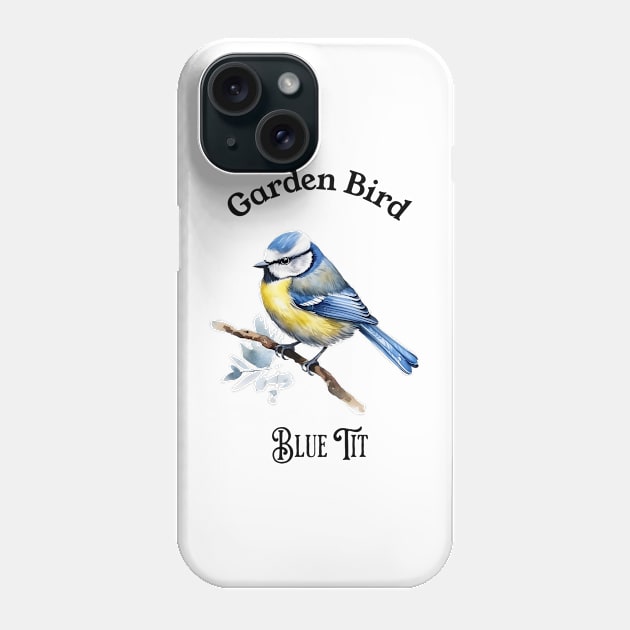 Garden Bird Blue Tit Phone Case by DavidBriotArt