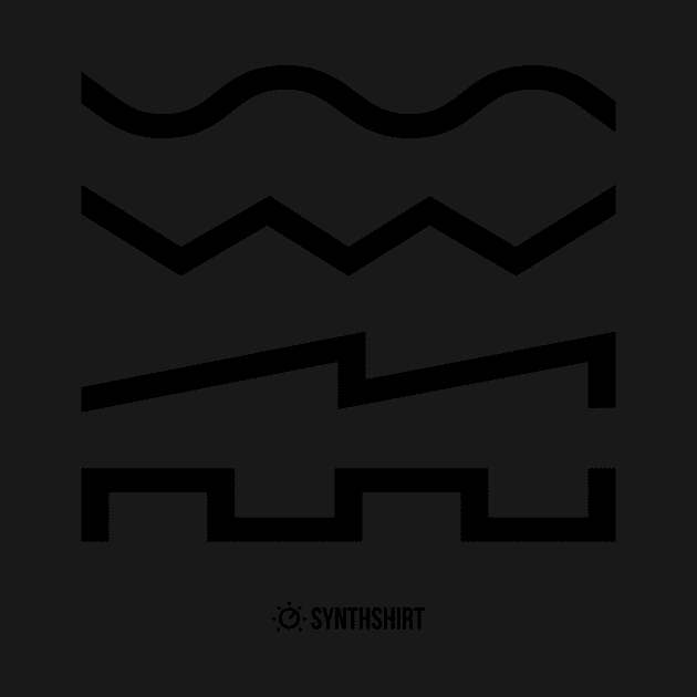 Waveforms 2 Black by Synthshirt