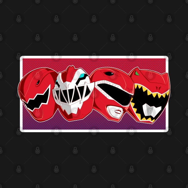 Forever Red Dino Rangers! by Antoneox