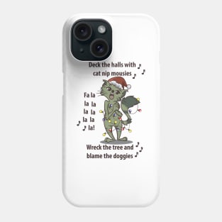 Christmas Carol Singer Cats Caroler for Cat Lovers Phone Case