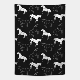 Origami Unicorn Pattern Tapestry