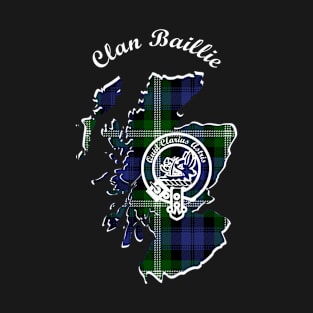 Clan Baillie Scotland Map Crest T-Shirt