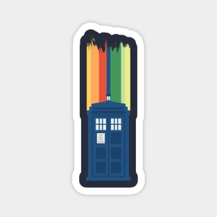 A New Doctor Is In The House - 13th Stripes Blue Police Box 1 Magnet