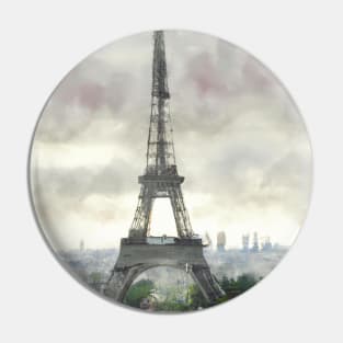 Watercolor Eiffel Tower Pin