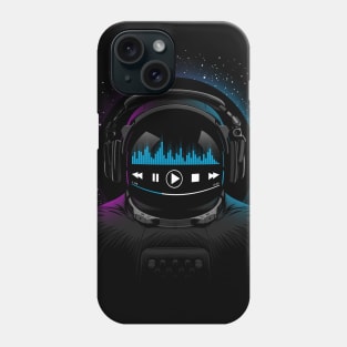 Astronaut music headphones Phone Case