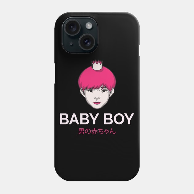 Japanese aesthetics, Cute baby boy with crown! Phone Case by Johan13