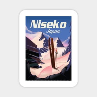 Niseko Hokkaido vintage style ski poster Magnet