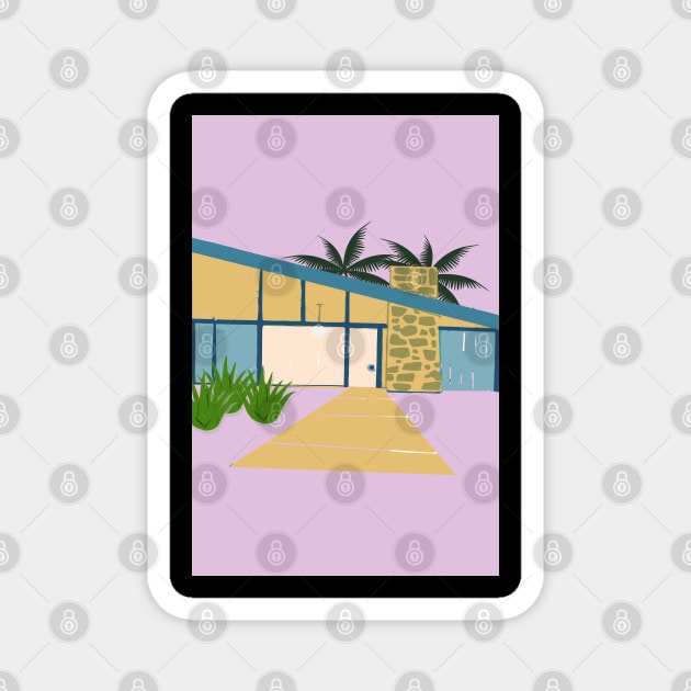 Palm Springs MCM Home Magnet by Lisa Williams Design