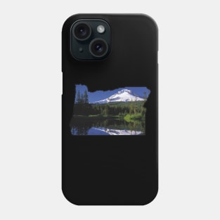 Oregon State Outline (Mount Hood) Phone Case