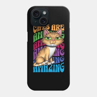 Cute Orange Tabby Cats art Amazing Phone Case