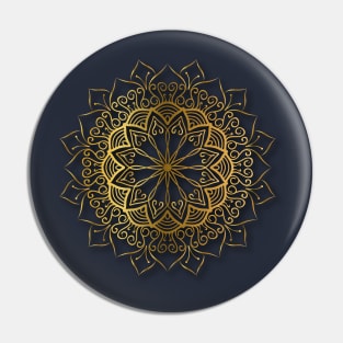 Mandala luxury golden Pin