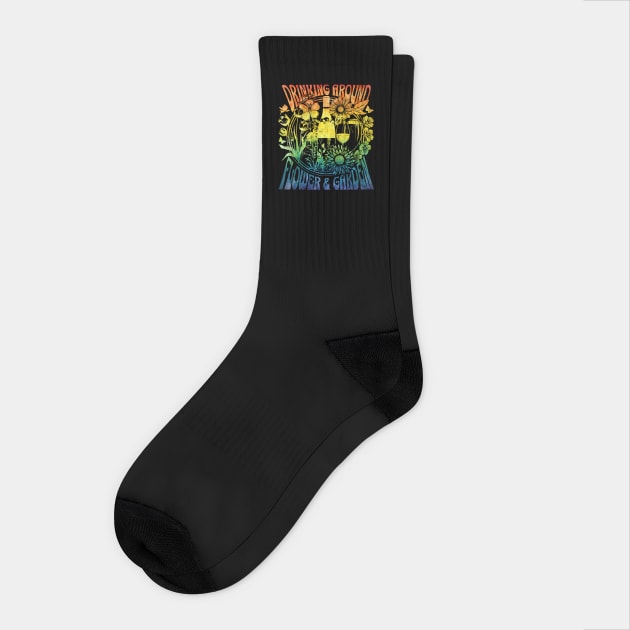 Drinking Around Flower & Garden Festival Orlando Florida Socks by Joaddo