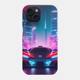 Asian Neon Velocity: Futuristic Thrill Ride Phone Case