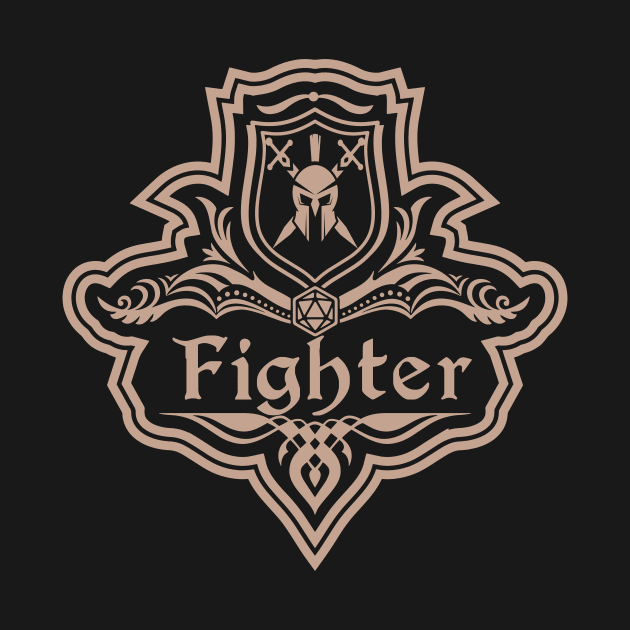 D&D Fighter 1 Color Emblem by Sunburst