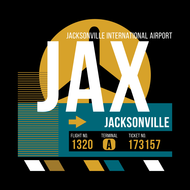 Vintage Jacksonville JAX Airport Code Travel Day Retro Air Travel by Now Boarding