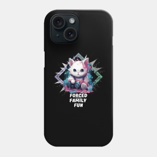 Forced Family Fun - Cat Gamer Gaming - Winter Holiday Phone Case