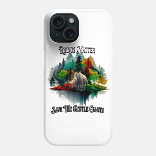 Rhinos Matter Save The Gentle Giants Phone Case