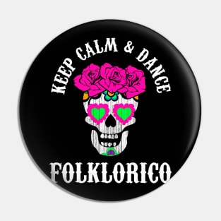 Dance Folklorico Skull Pin