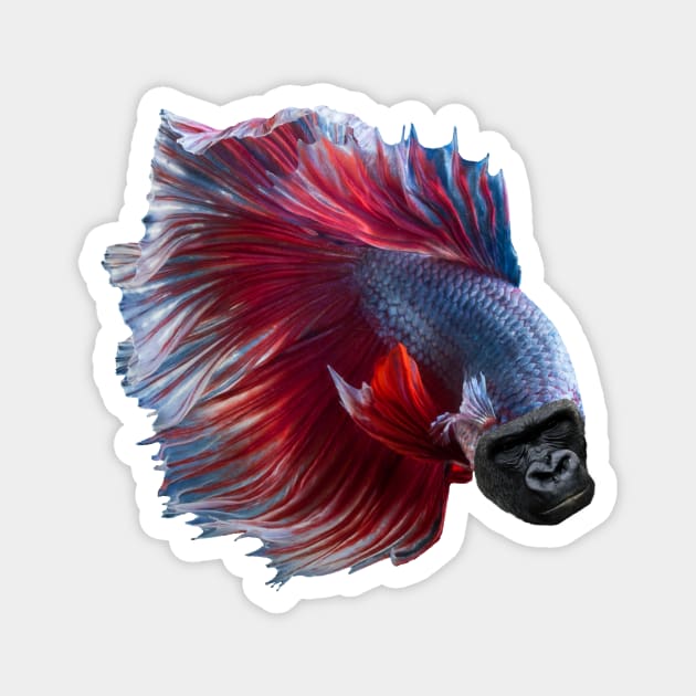 Gorillafish shirt Magnet by Janisworld