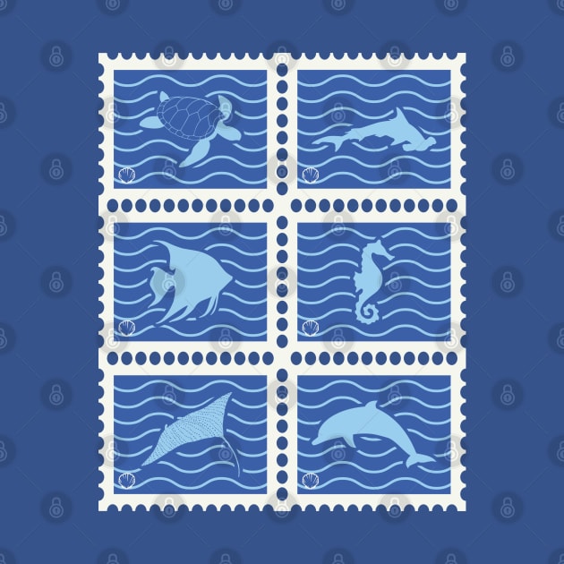 Beautiful Ocean Life On Stamps by ElusiveIntro