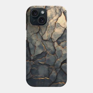 Stylized Silver Stone Surface Phone Case