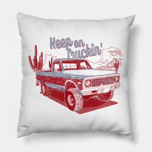 Keep On Trucking, Classic Pickup , Silverado, Pick up truck, Vintage pickup Pillow