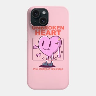 Unbroken Heart, valentine vintage character cartoon Phone Case