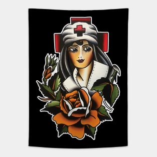 Rose of No Man's Land Tattoo Design Tapestry