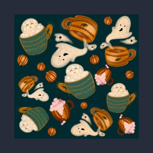 Halloween autumn print in children's drawing style T-Shirt