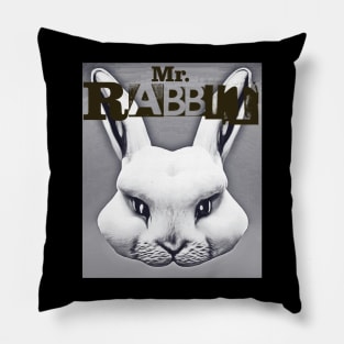 Mr. Rabbit Monocrome Pillow