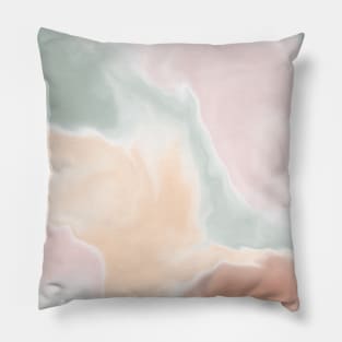 Earthy colors fluid paint Pillow