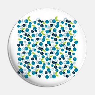 Blueberry Flowers Pin