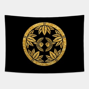 Japanese Mon Kenmonshokamon Uesugi Sasa Tapestry