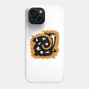 Black And Orange Whirlwind Of Ghosts Phone Case