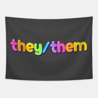 they/them jellybean design Tapestry