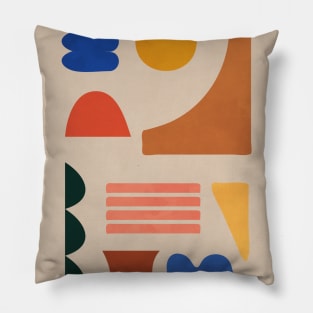 Colorful Modern Abstract Shapes 1 Pillow