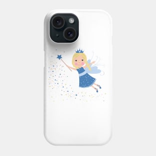 Cute fairytale blue stars shining Phone Case