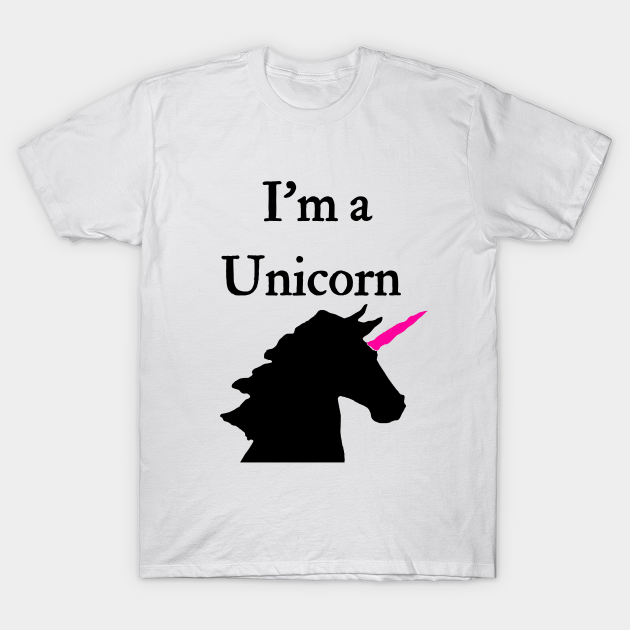 I'm A Unicorn Pink and Black - Animal Photography - T-Shirt