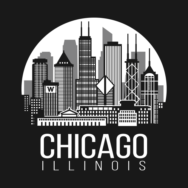 Chicago Illinois by ThyShirtProject - Affiliate